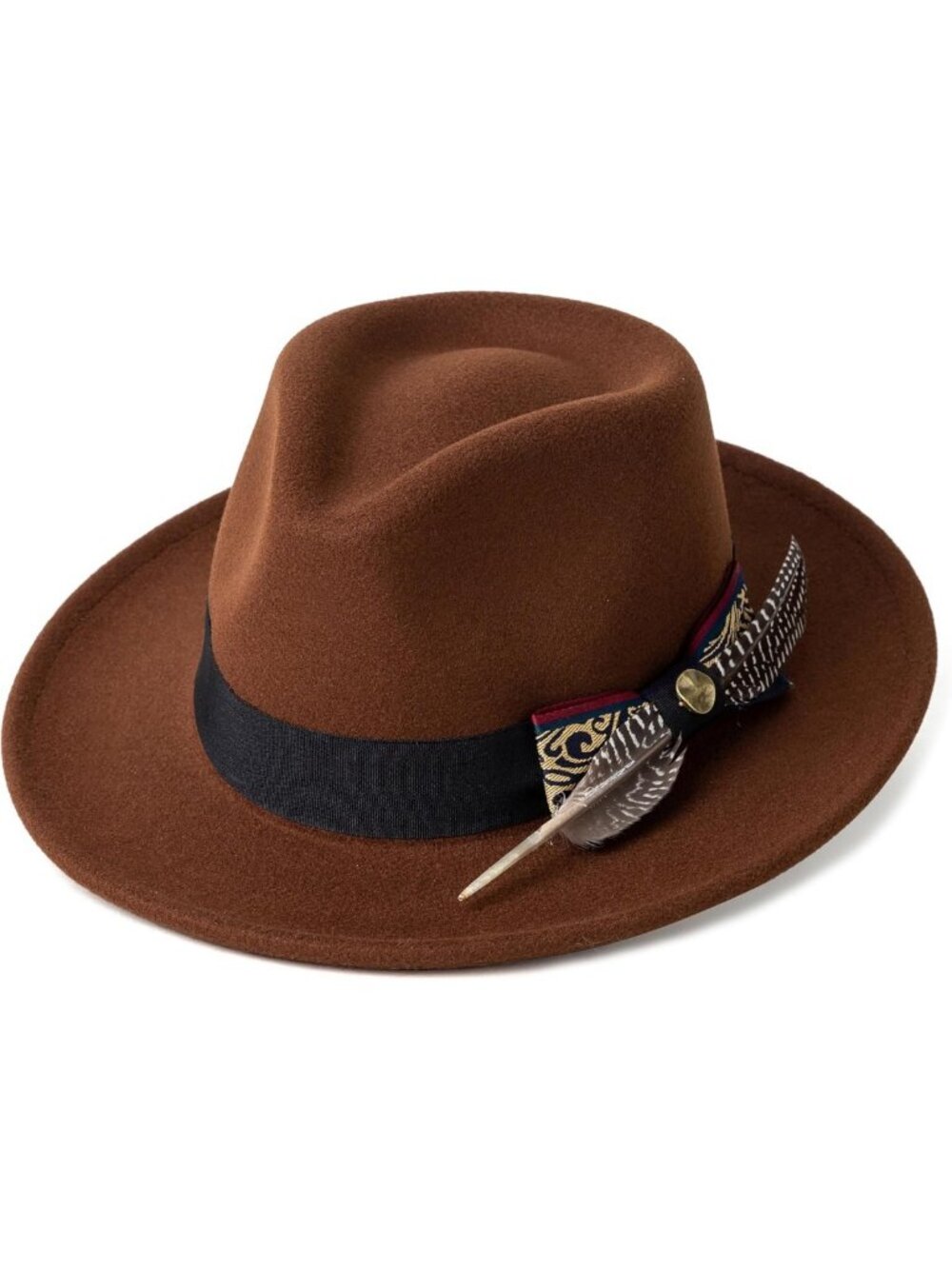Stylish Wide Brim Fedora Hat | Felt Dress Hat for Men | Fashion Accessory